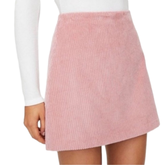 Wilfred Dresses & Skirts - Aritzia Wilfred Renee Pink Corduroy Skirt Size 4